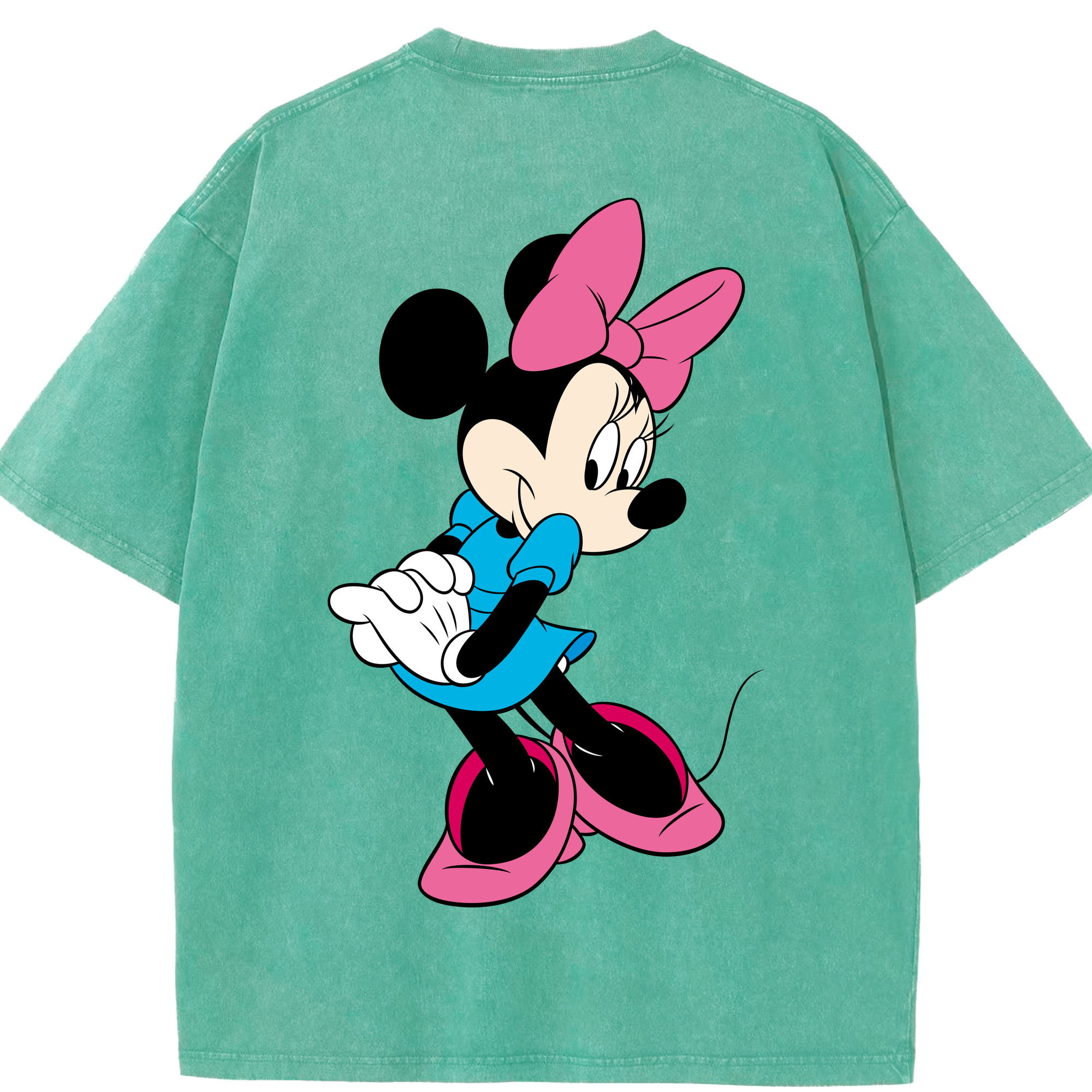 （画像用） ミッキーマウス Mickey Mouse 綿100% ヴィンテージ風 半袖Tシャツ（背面プリント）